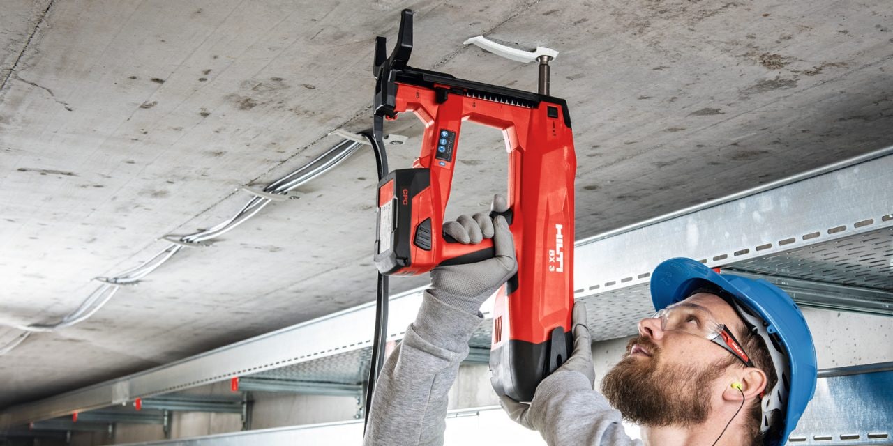 DX 5 F8 DX 5 F8, DX 5 F8, deflection head, track fastening to ceiling, interior finishing, X-U concrete nail