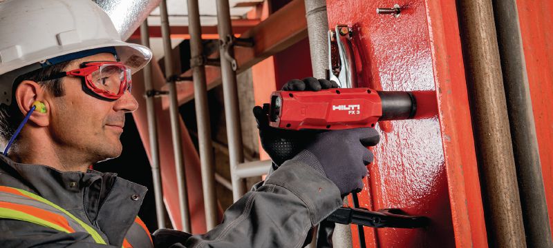 FX 3 Stud Fusion hand tool Stud Fusion hand tool for more comfortable, manoeuvrable and efficient fastening of F-BT threaded studs to steel Applications 1