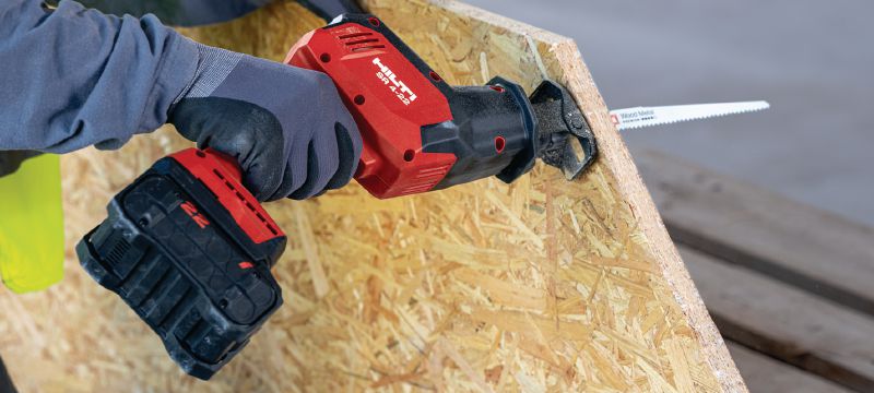 SR 4-22 One-handed reciprocating saw Compact and light cordless one-handed brushless reciprocating saw for everyday demolition and fast, precise cutting (Nuron battery platform) Applications 1