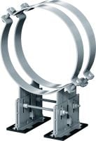 Go to slide 4 of 6: MP-PS 4-2 pipe shoe Outdoor coated (OC) pipe shoe with height and slope adjustability for heavy industrial applications with outer pipe diameters of 217-610 mm (8 to 24)