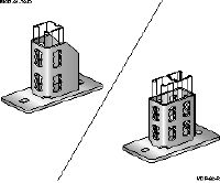 MQP-R Stainless steel (A4) channel foot for fastening channels to various base materials