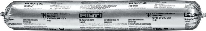 CFS-S SIL GG Firestop silicone sealant Silicon-based fire caulk, providing a highly flexible firestop seal for construction joints and pipe penetrations