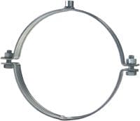 MP-MX-F heavy-duty pipe clamp hot-dip galvanised (HDG) pipe clamp without sound insulation for extra heavy-duty applications