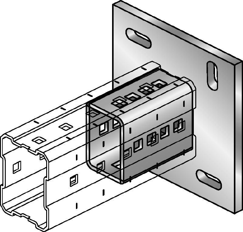 Flat washer DIN 9021 M16 zinced Hot-dip galvanised (HDG) baseplate for fastening MI-90 girders to concrete using two anchors