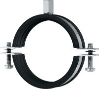 MP-PI pipe clamp Galvanised pipe clamp with sound insulation for economical light/medium-duty applications