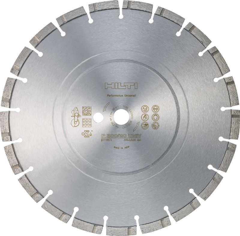 P Universal diamond blade Diamond blade for cutting in different base materials