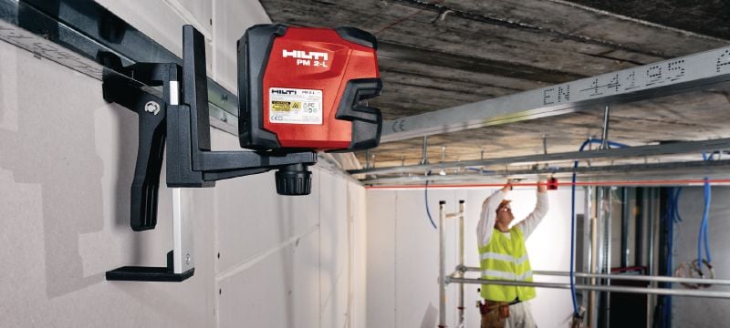 PM 2-L Line laser level Line laser with 2 lines for levelling, aligning and squaring with red beam Applications 1