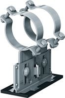 MP-PS 2-2 pipe shoe Outdoor coated (OC) pipe shoe with height and slope adjustability for heavy industrial applications with outer pipe diameters of 21-328 mm (1/2 to 12)