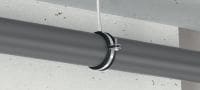 MP-PI pipe clamp Galvanised pipe clamp with sound insulation for economical light/medium-duty applications Applications 1