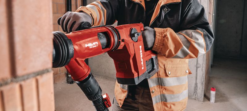 TE 60-22 cordless rotary hammer Powerful and cordless SDS Max (TE-Y) rotary hammer with high power-to-weight ratio for heavy-duty drilling and chiseling in concrete and masonry (Nuron battery) Applications 1