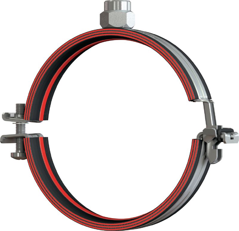 MPN-RC Ultimate galvanised pipe clamp with quick closure for high productivity in medium-duty applications
