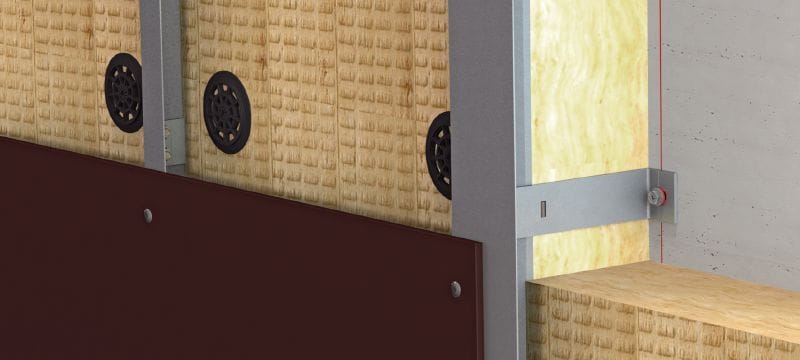 FOX V S Bracket Versatile wall bracket for installing ventilated façade substructures Applications 1