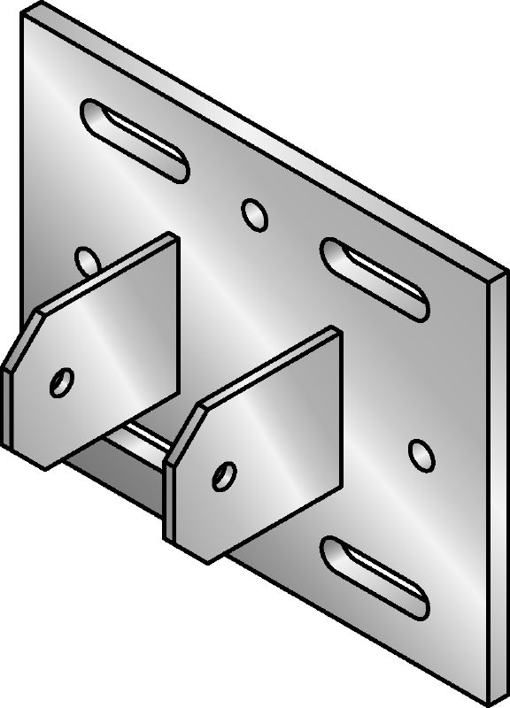 MIC MAH Hot-dip galvanised (HDG) multi-angle connector for fastening MI girders to steel beams at an angle
