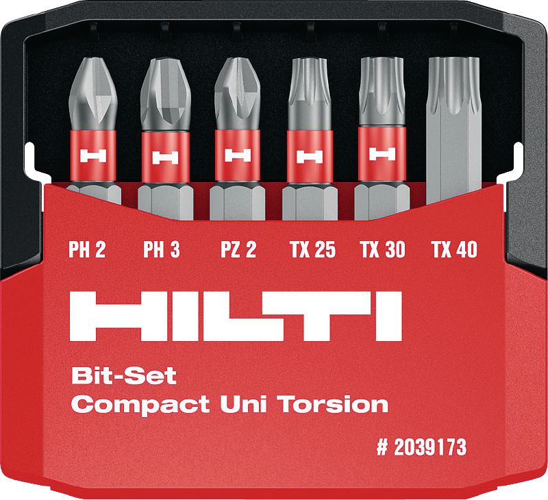 S-BS (T) Torsion bit sets Professional-performance set of screwdriver bits with torsion zone for soft joint applications