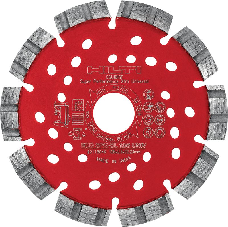 SPX-SL Universal diamond blade Ultimate diamond blade with Equidist technology for slitting in different base materials