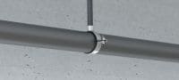 MP-MXI-F heavy-duty pipe clamp hot-dip galvanised (HDG) pipe clamp with sound insulation for extra heavy-duty applications Applications 2