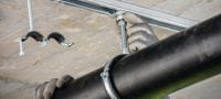 MQA-H Ultimate galvanised pipe clamp saddle with height adjustment function for easier levelling of mounted pipes Applications 6