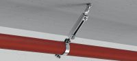MQS-SP seismic sprinkler pipe clamp Galvanised sprinkler pipe clamp with FM approval for seismic bracing in fire sprinkler applications Applications 3