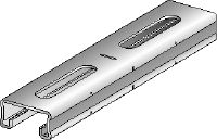 MQ-21-R channel Stainless steel (A4) 21 mm high MQ strut channel for light-duty applications