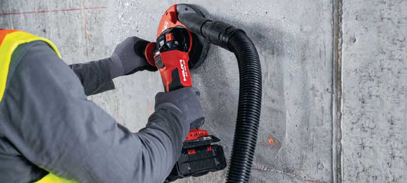 Nuron AG 6D-22 Cordless angle grinder (125 mm) Powerful cordless angle grinder with brushless motor, SensTech control and advanced safety features for discs up to 125 mm (Nuron battery platform) Applications 1