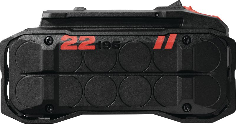 B 22-195 Nuron battery High-capacity 22V Li-ion battery built to boost the performance and run time of medium- to heavy-duty Nuron power tools