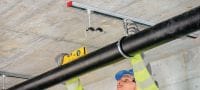 MQA-H Ultimate galvanised pipe clamp saddle with height adjustment function for easier levelling of mounted pipes Applications 7