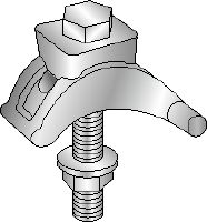 MI-SGC M16 Hot-dip galvanised (HDG) single beam clamp for connecting MI steel baseplates to steel beams