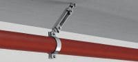 MQS-SP seismic sprinkler pipe clamp Galvanised sprinkler pipe clamp with FM approval for seismic bracing in fire sprinkler applications Applications 4