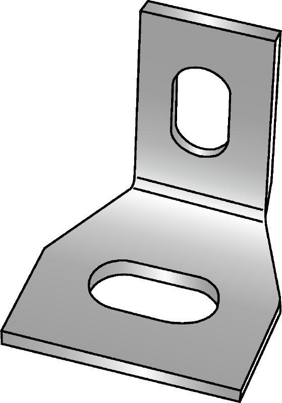 MW-MX Galvanised angles to increase stiffness while supporting pipe rings in riser shafts