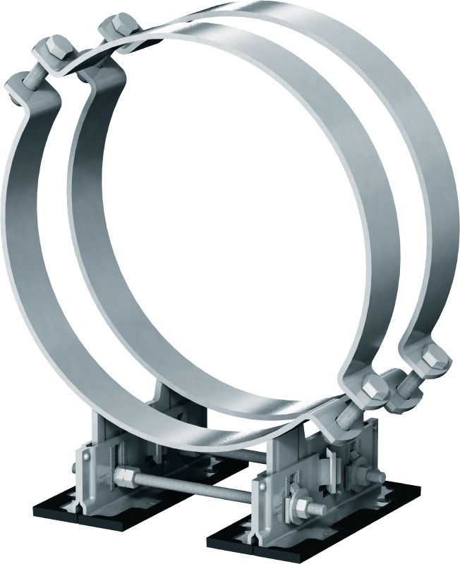 Image 1 of 6: MP-PS 4-2 pipe shoe Outdoor coated (OC) pipe shoe with height and slope adjustability for heavy industrial applications with outer pipe diameters of 217-610 mm (8 to 24)