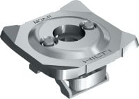 MQA-R Stainless steel pipe clamp saddle for connecting threaded components to MQ strut channels
