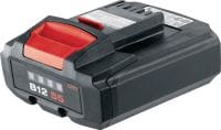 B 12-55 12V battery Compact, high-capacity 12V 5.0 Ah Li-ion battery with upgraded 21700 cells to deliver more work-per-charge