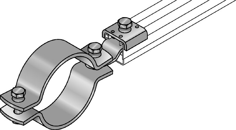 MQS-SP seismic sprinkler pipe clamp Galvanised sprinkler pipe clamp with FM approval for seismic bracing in fire sprinkler applications