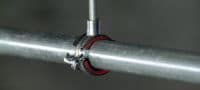 MPN-QRC Ultimate galvanised pipe clamp with quick connection head for maximum productivity in medium-duty applications Applications 1