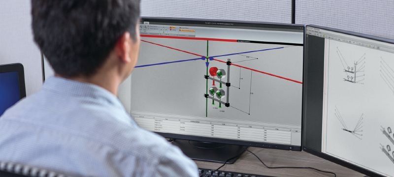 PROFIS Installation design software Software for design, modeling and documentation of new MEP support systems and 3D structures using Hilti modular strut and girders Applications 1