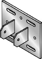 MIC MAH Hot-dip galvanised (HDG) multi-angle connector for fastening MI girders to steel beams at an angle