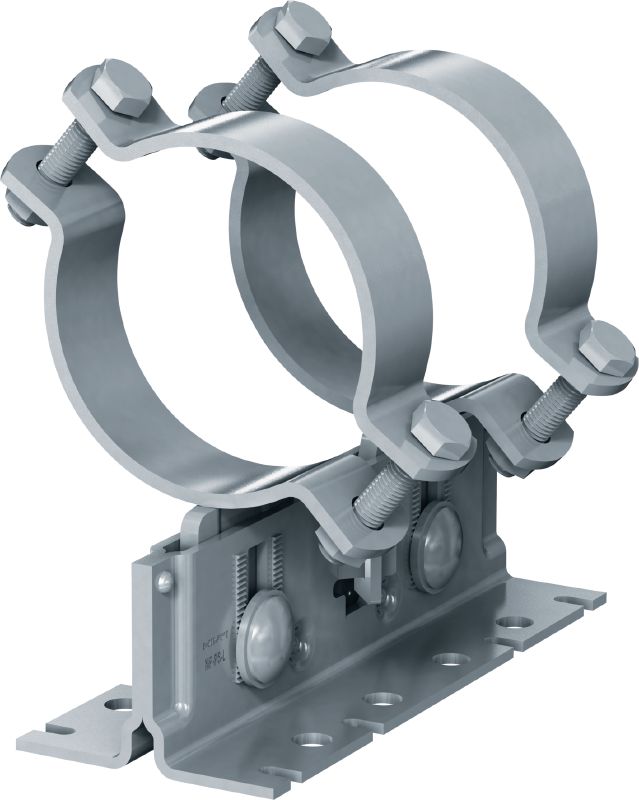 MP-PS 2-2 pipe shoe Outdoor coated (OC) pipe shoe with height and slope adjustability for heavy industrial applications with outer pipe diameters of 21-328 mm (1/2 to 12)