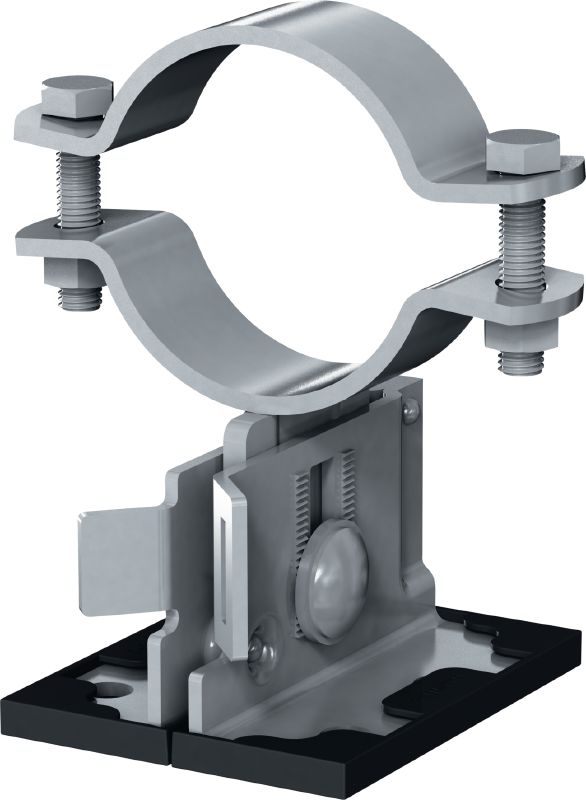 MP-PS 1-1 pipe shoe Outdoor coated (OC) pipe shoe with height and slope adjustability for heavy industrial applications with outer pipe diameters of 21-173 mm (1/2 to 6)