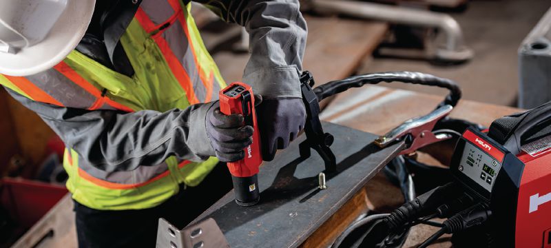 FX 3 Stud Fusion hand tool Stud Fusion hand tool for more comfortable, manoeuvrable and efficient fastening of F-BT threaded studs to steel Applications 1